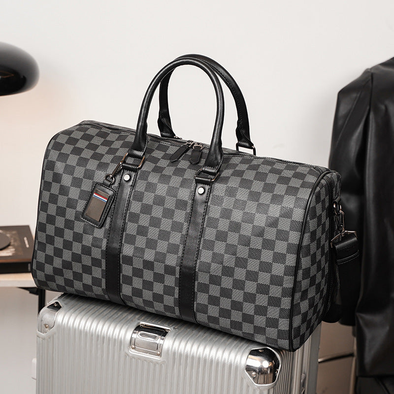 Korean Plaid Travel Handbag