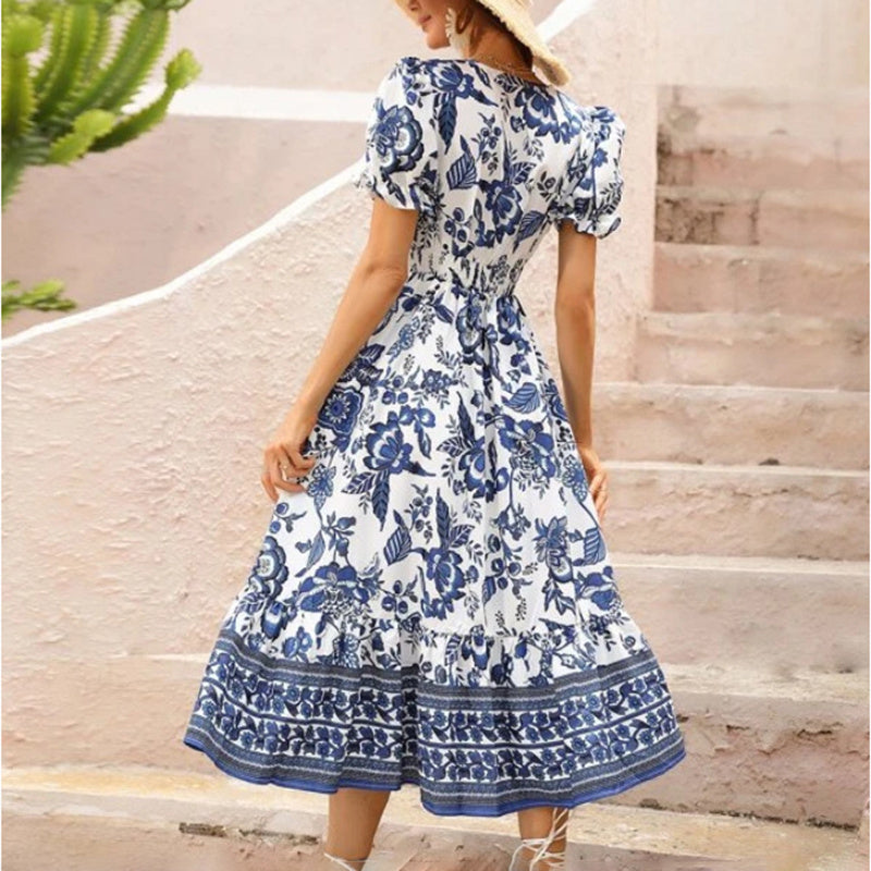 Women Floral Maxi Long Dress
