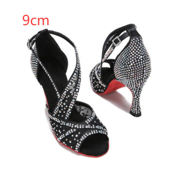Diamond-embedded Latin Dancing Shoes Women's Adult