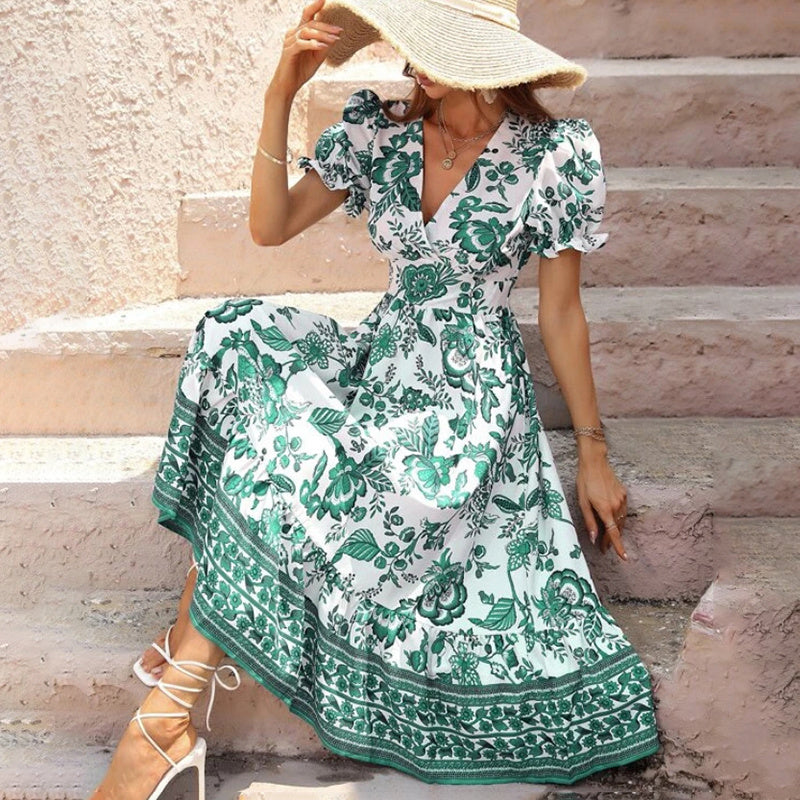 Women Floral Maxi Long Dress
