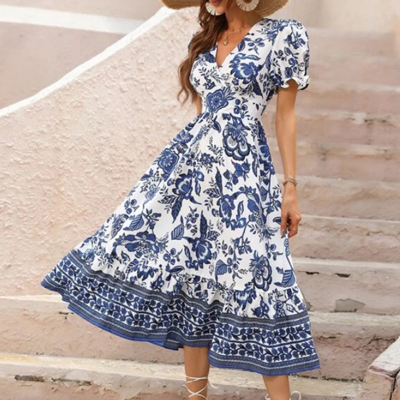 Women Floral Maxi Long Dress