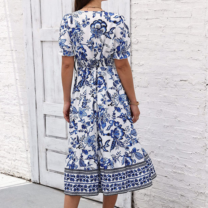 Women Floral Maxi Long Dress