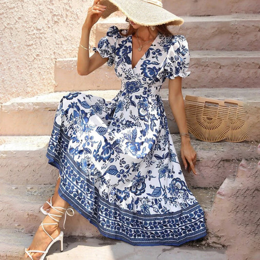 Women Floral Maxi Long Dress