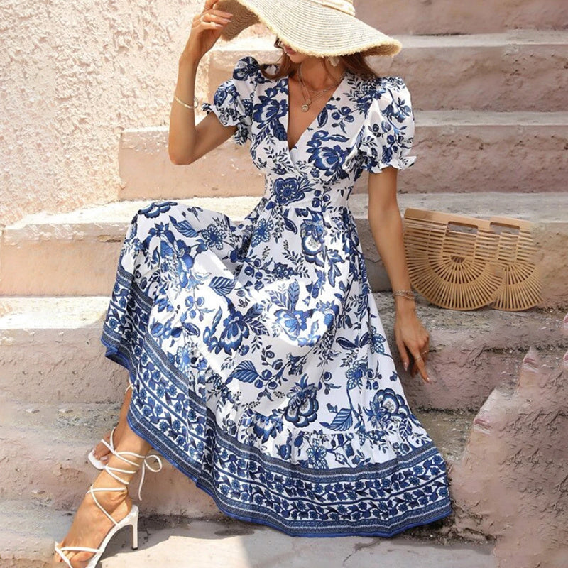 Women Floral Maxi Long Dress