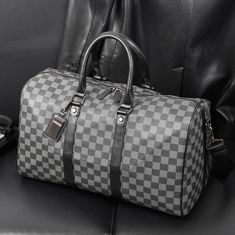 Korean Plaid Travel Handbag